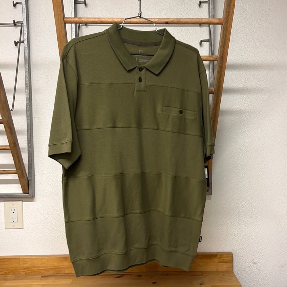 Brixton Weekend SS Polo Knit Military Olive Medium